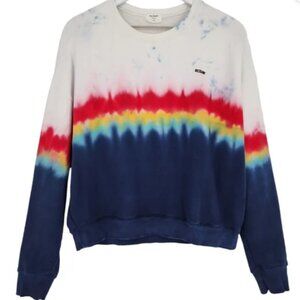 Re/Done Rainbow Tie Dye Crewneck Sweatshirt